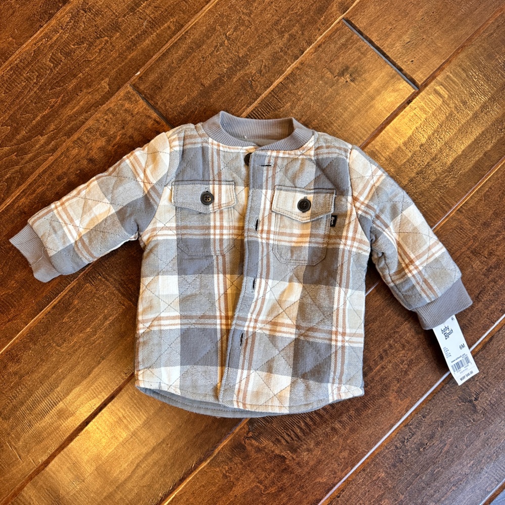 NWT Oshkosh B’Gosh plaid bomber jacket, 6m